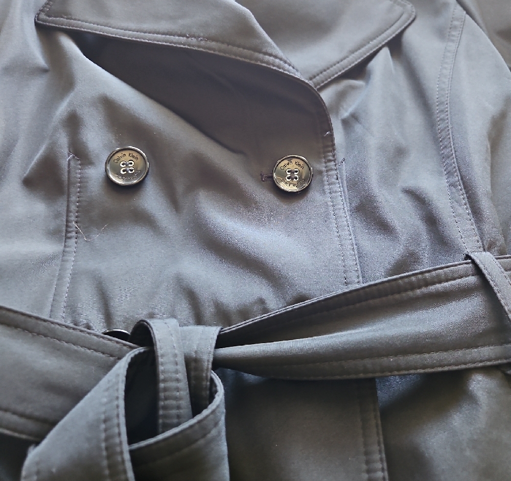 Calvin Klein Midnight Blue Trench Coat - Picture 5 of 7